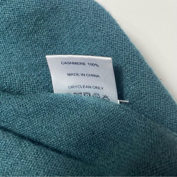 J Hilburn 100% Cashmere Zip Mock Neck Sweater In Green Men's Size Large - Picture 3 of 14